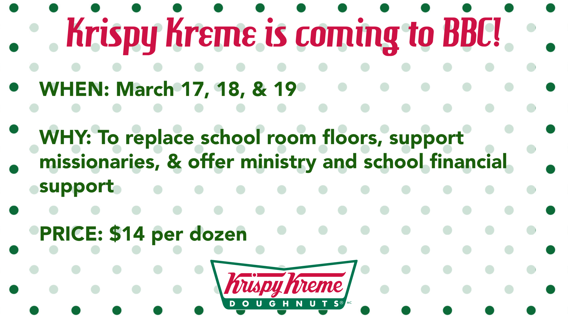 Krispy Kreme Fundraiser